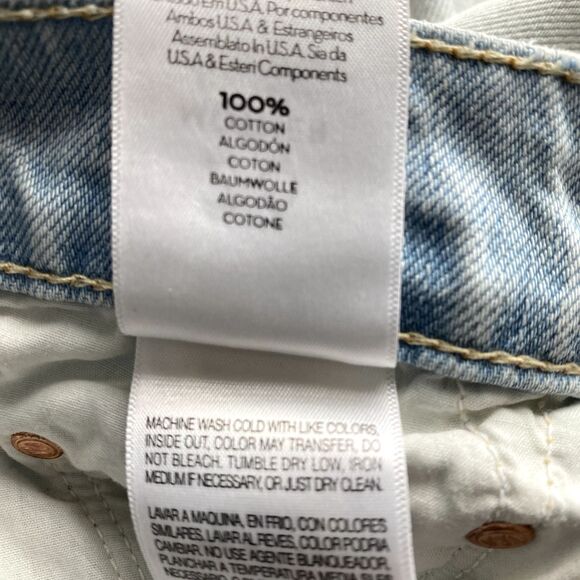 MOTHER Jeans Women Sz 26 Light Wash Distressed The Dropout Fray Get Blondie - Picture 11 of 16